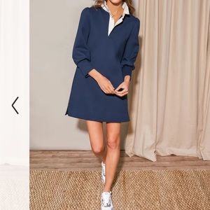 Tuckernuck Pomander Place Navy Charlotte Terry Dress